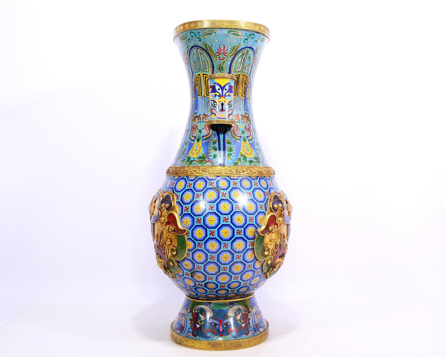 A Precious Cloisonne 'Taotie' Vase