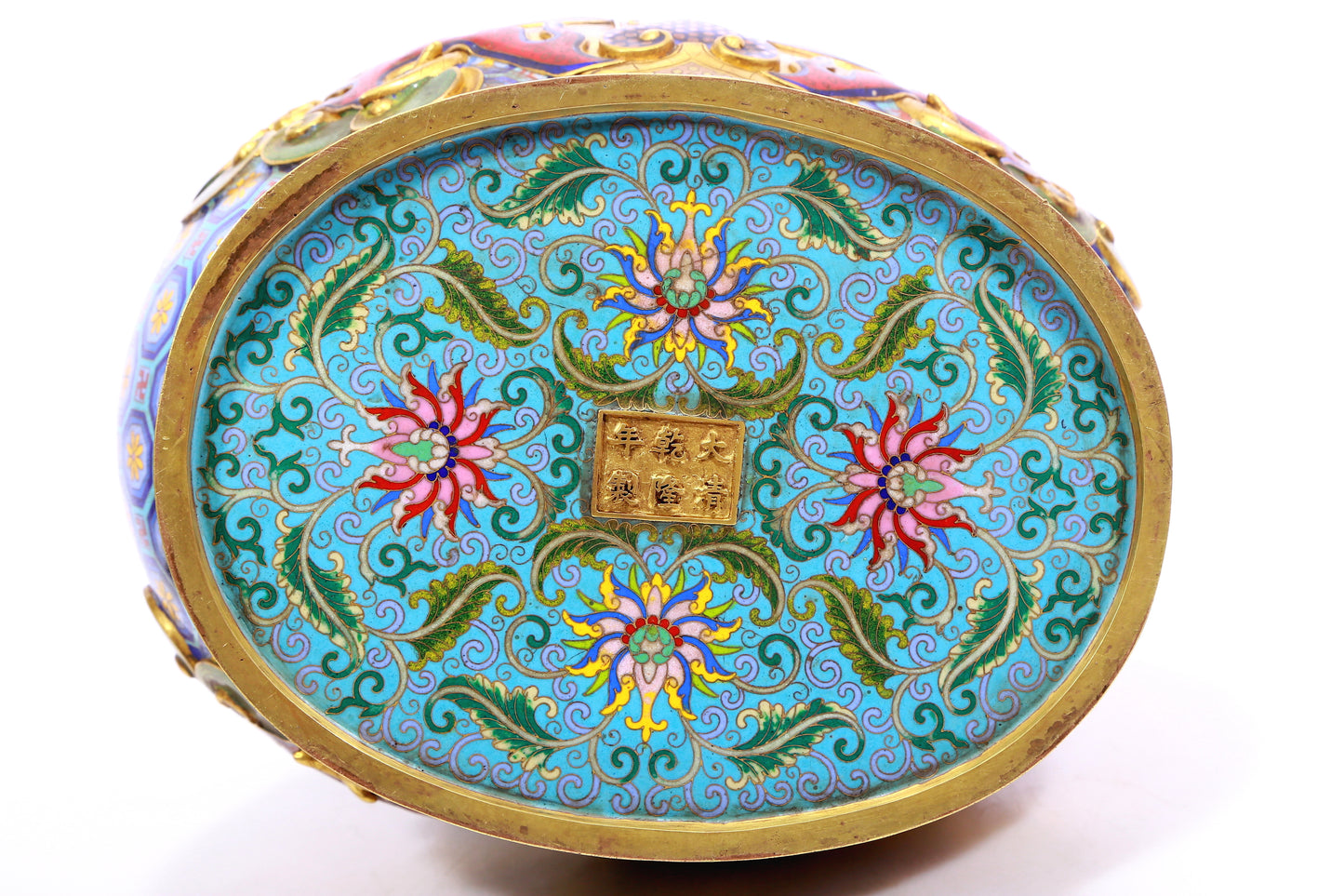 A Precious Cloisonne 'Taotie' Vase