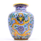 A Wonderful Cloisonne 'Scrolling Lotus, Dragon, Phoenix' Vase