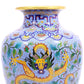 A Wonderful Cloisonne 'Scrolling Lotus, Dragon, Phoenix' Vase