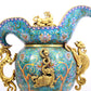 A cloisonné 'Twinkle lotus and Chilong' pattern three-legged ewer