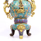 A cloisonné 'Twinkle lotus and Chilong' pattern three-legged ewer