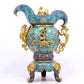 A cloisonné 'Twinkle lotus and Chilong' pattern three-legged ewer