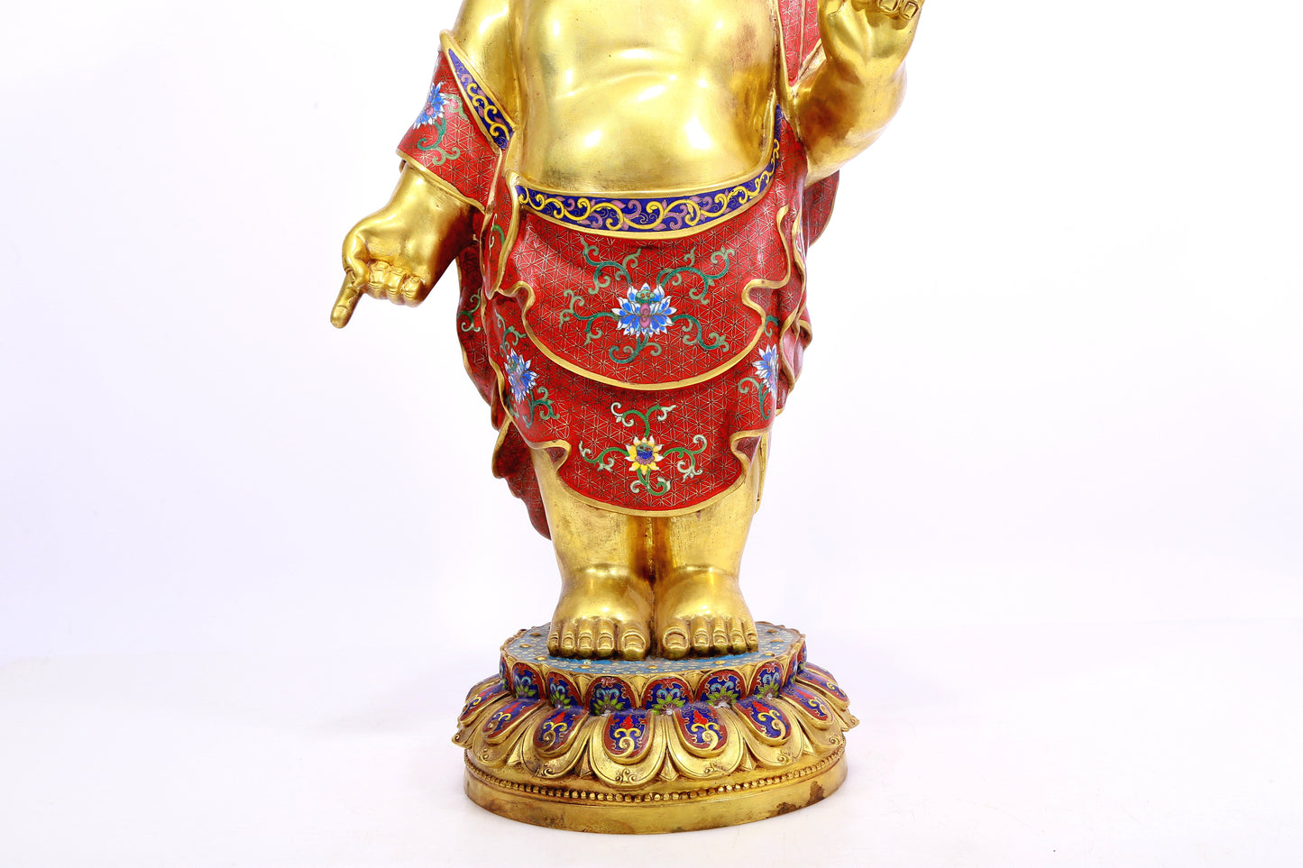 A cloisonné statue of Gautama Buddha