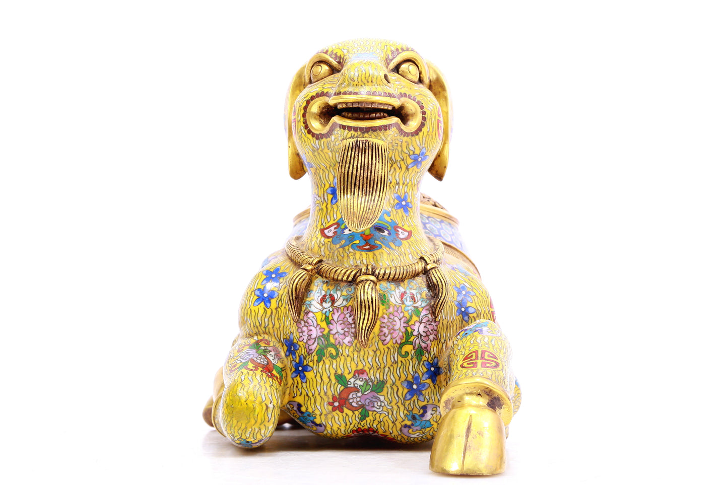 A Fabulous Cloisonne Ram-Form Censer