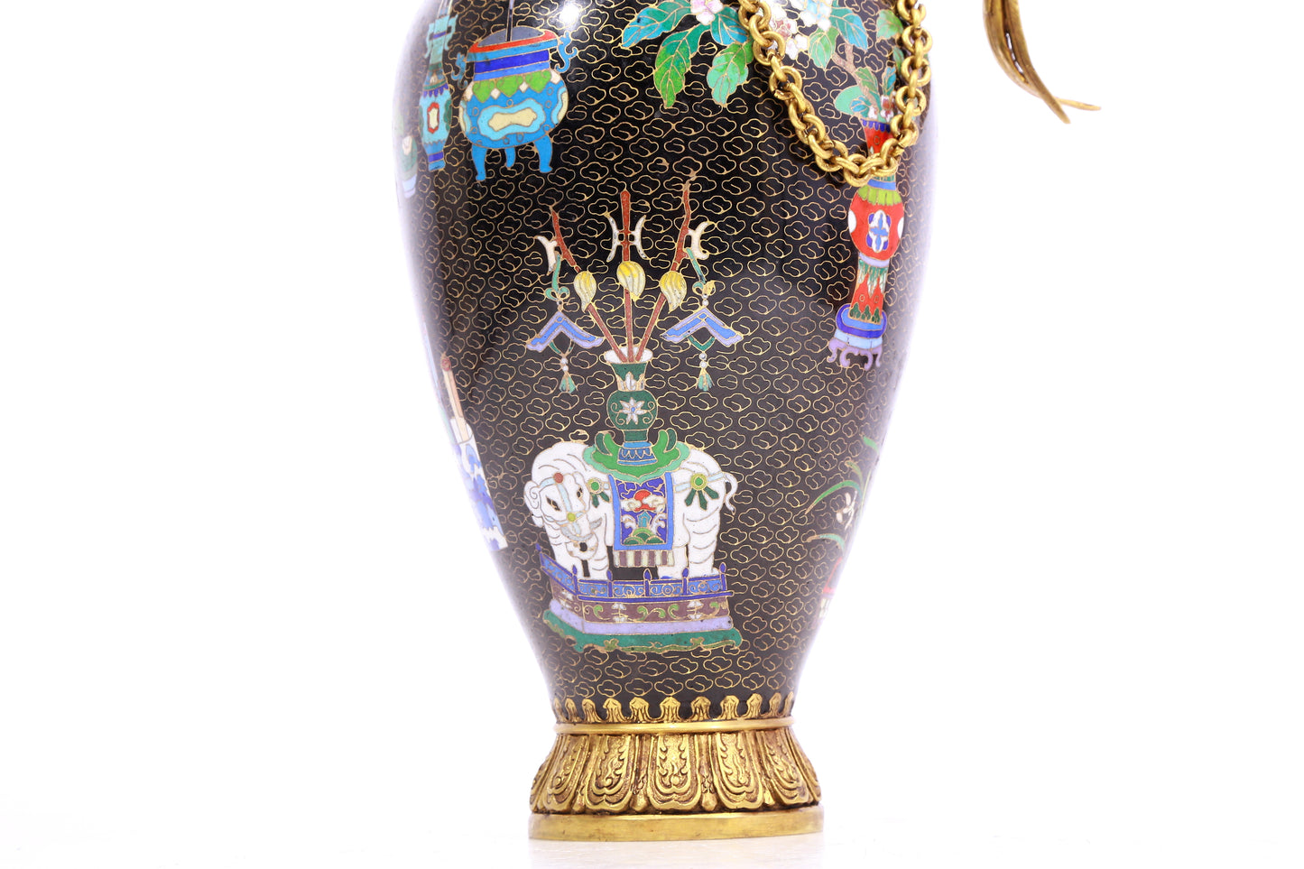 Brilliant Cloisonne 'Bird& Flower' Vase