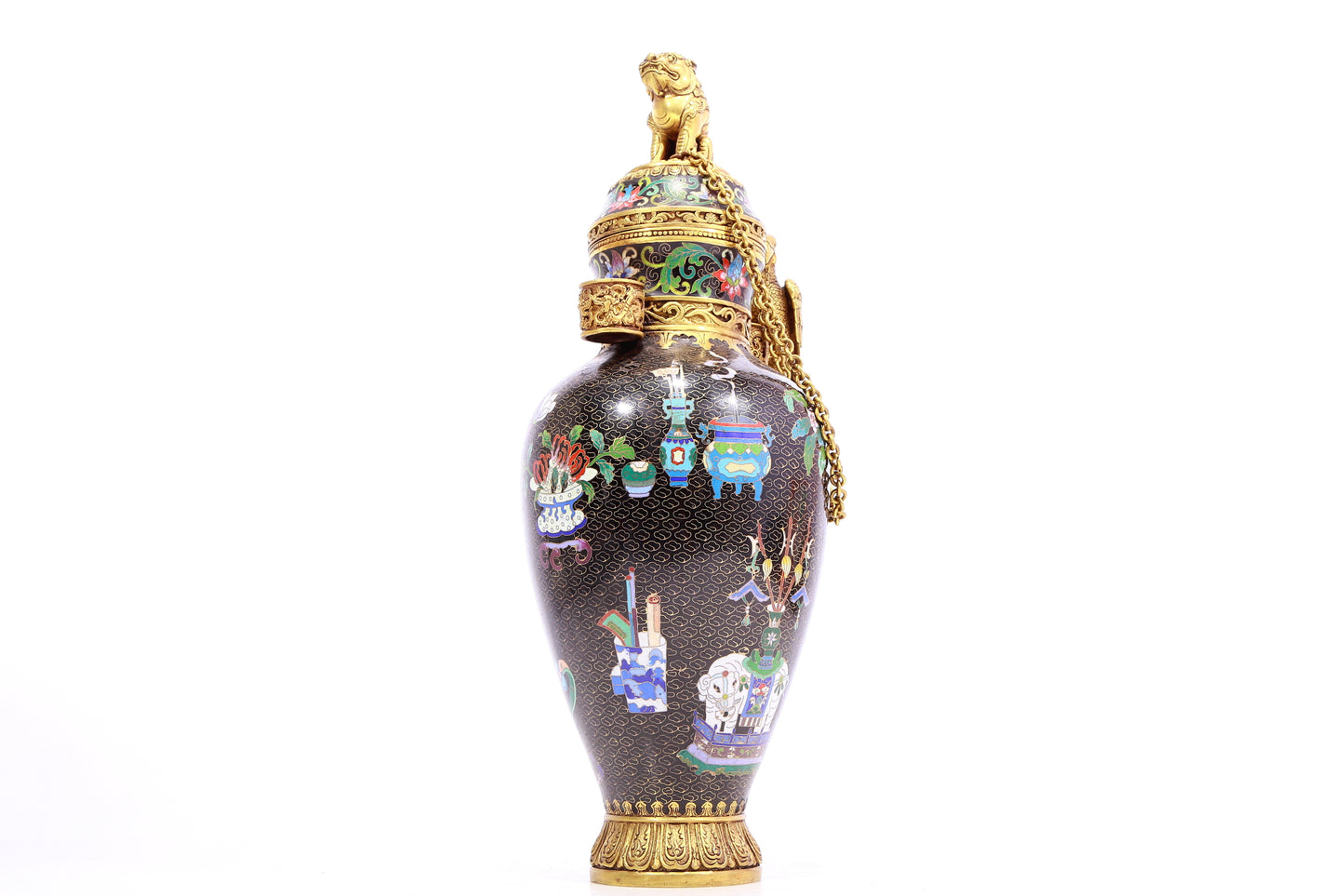 Brilliant Cloisonne 'Bird& Flower' Vase