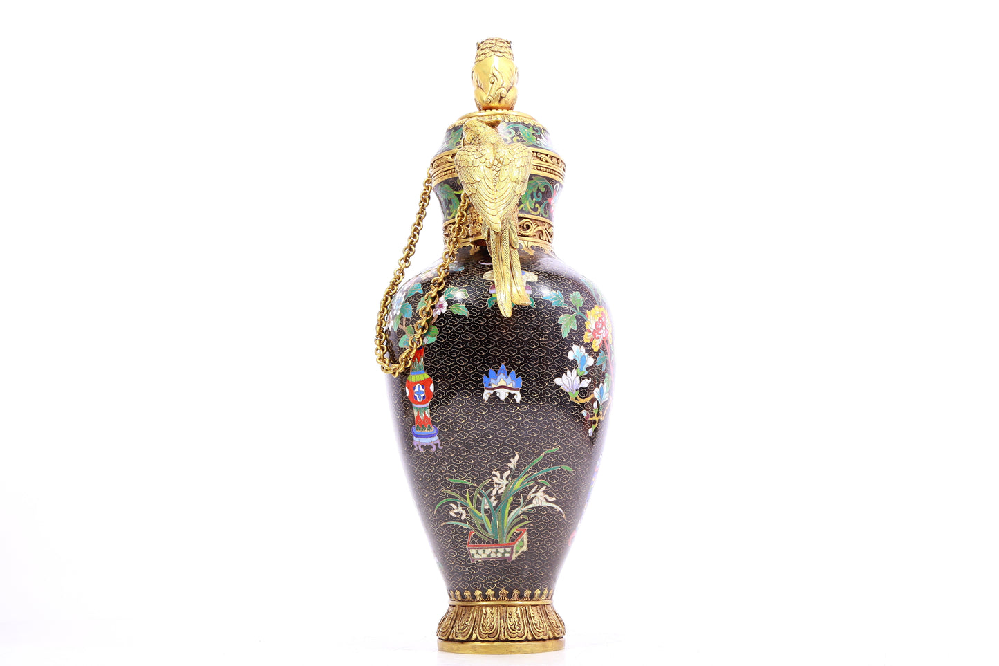 Brilliant Cloisonne 'Bird& Flower' Vase