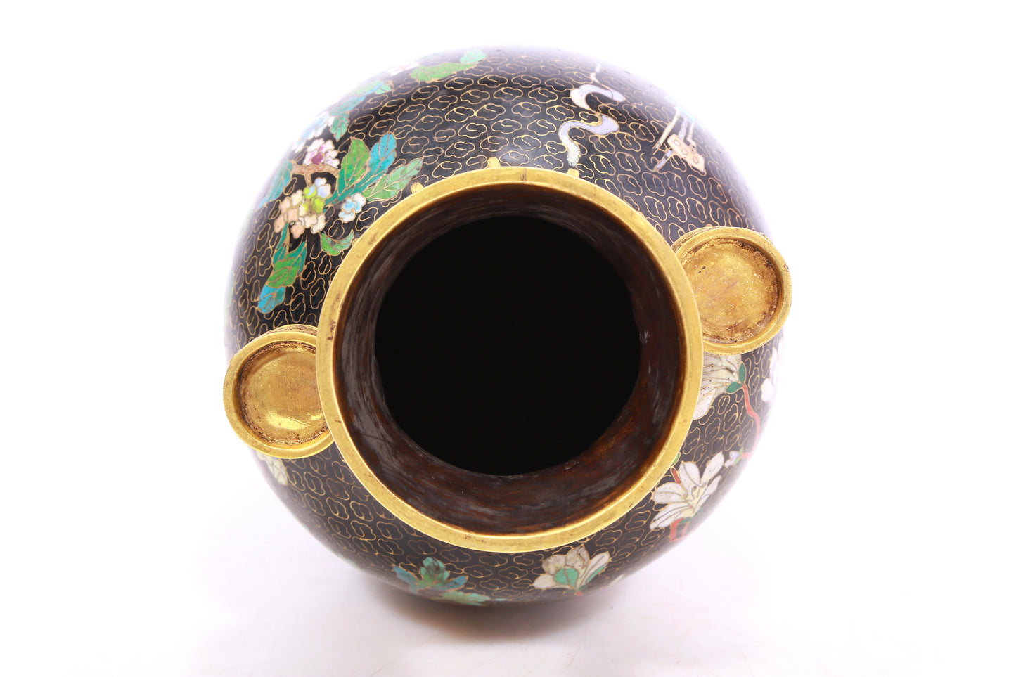 Brilliant Cloisonne 'Bird& Flower' Vase