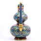 A Wonderful Cloisonne 'Flower& Bat' Gourd-Form Ewer