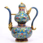 A Wonderful Cloisonne 'Flower& Bat' Gourd-Form Ewer