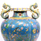 cloisonné flower and bird pattern amphora