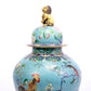 A cloisonne flower and bird pattern jar