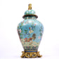 A cloisonne flower and bird pattern jar