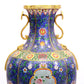 A Gorgeous Cloisonne 'Scrolling Lotus' Ruyi-Handled Vase