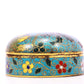 A cloisonné grape pattern box