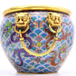 A Fabulous Cloisonne 'Ocean& Dragon' Lion-Handled Jug