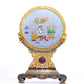 A Marvelous Circular Cloisonne 'Ancient Chinese Stationery' Table Screen