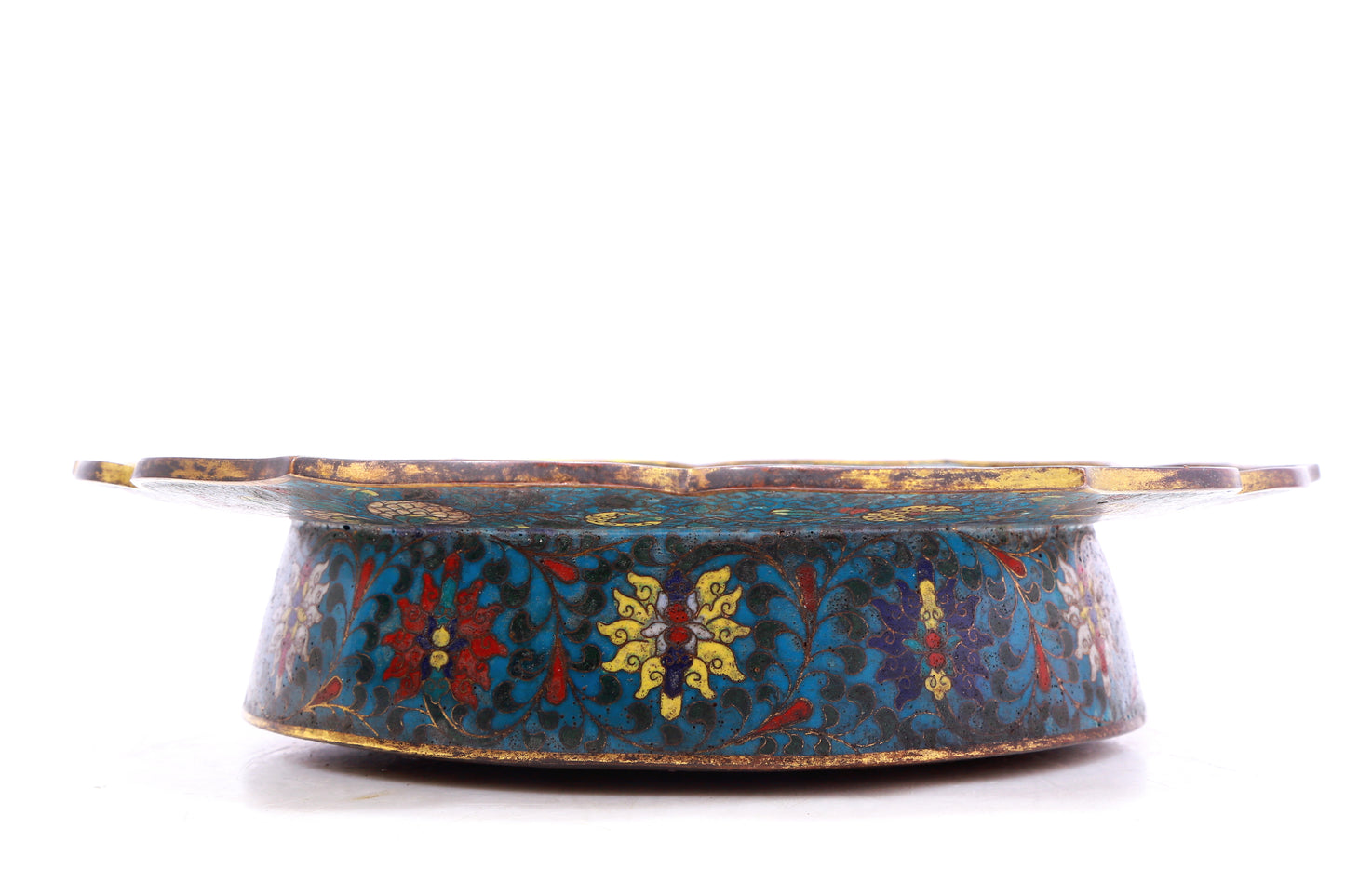 A Gorgeous Cloisonne 'Dragon& Flower' Basin