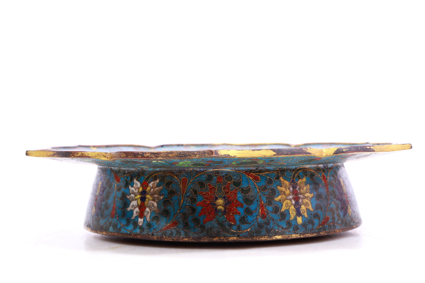 A Gorgeous Cloisonne 'Dragon& Flower' Basin