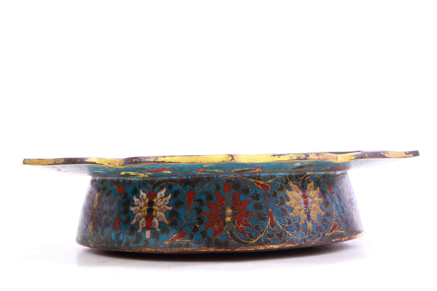 A Gorgeous Cloisonne 'Dragon& Flower' Basin