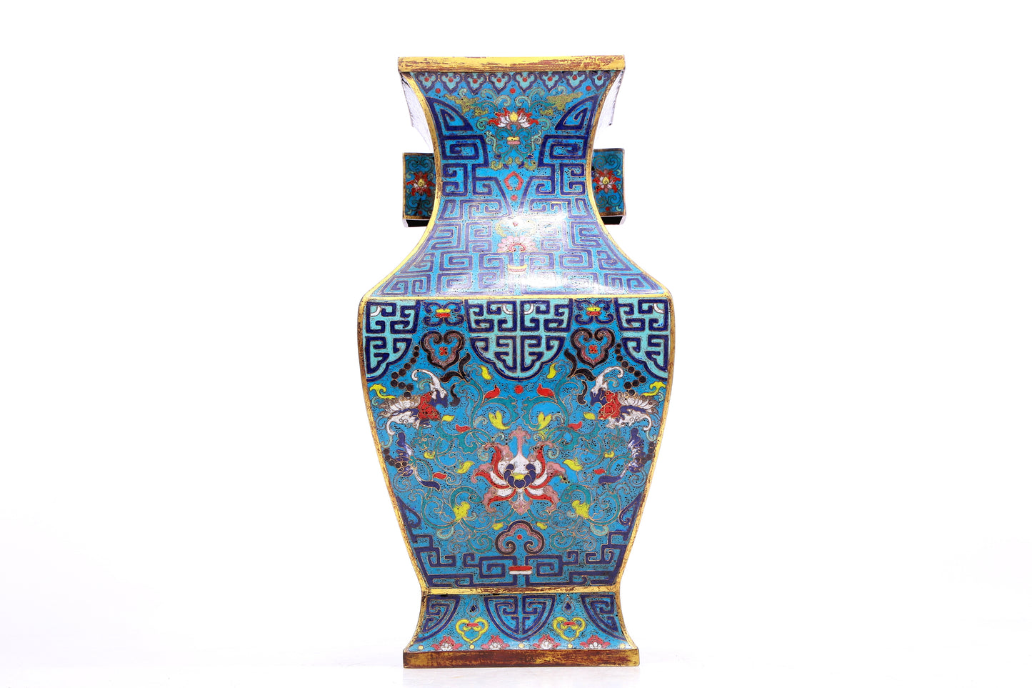 A Wonderful Cloisonne 'Scrolling Lotus& Bat' Vase