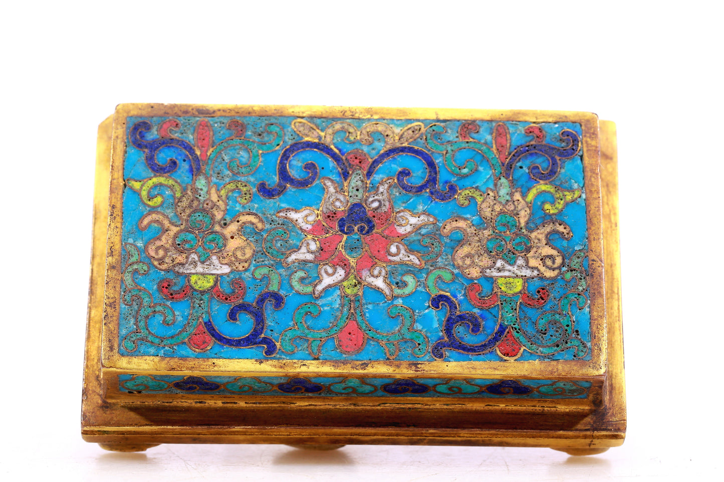 A cloisonné base with lotus pattern