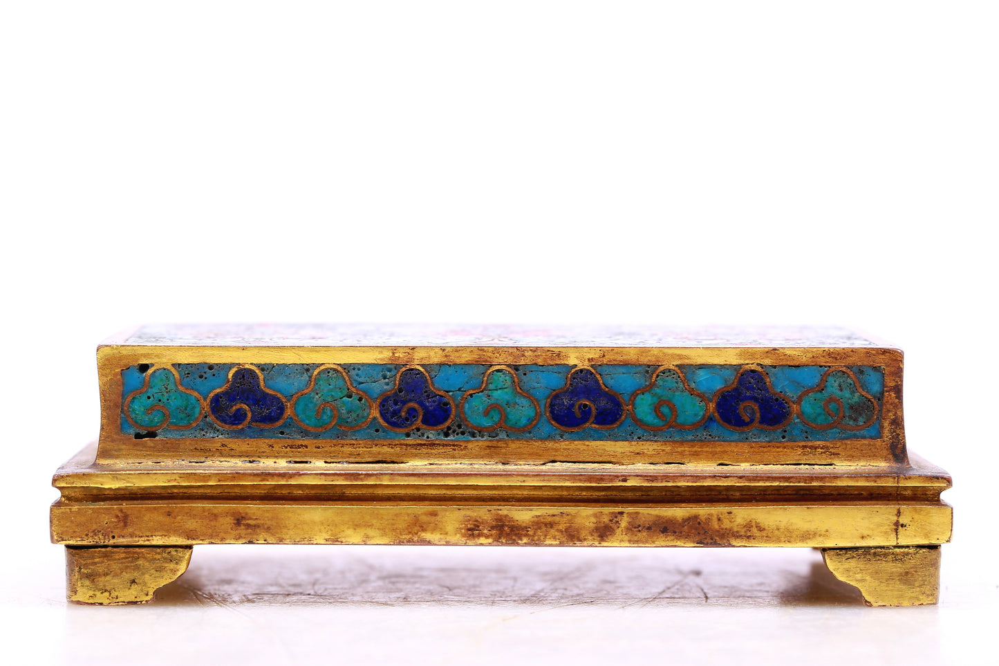 A cloisonné base with lotus pattern