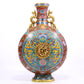 A Gorgeous Cloisonne 'Scrolling Lotus& Dragon' Moonflask