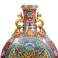 A Gorgeous Cloisonne 'Scrolling Lotus& Dragon' Moonflask