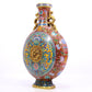 A Gorgeous Cloisonne 'Scrolling Lotus& Dragon' Moonflask