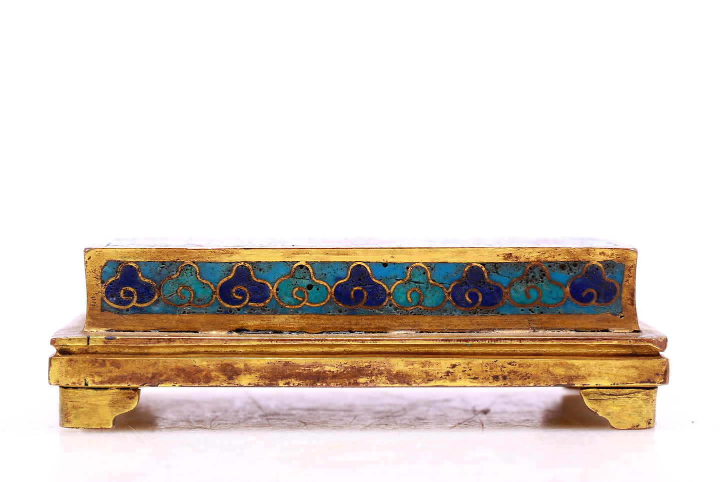 A cloisonné base with lotus pattern