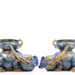 A pair of cloisonné elephant ornaments