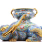 A pair of cloisonné elephant ornaments