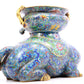 A pair of cloisonné elephant ornaments