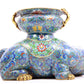 A pair of cloisonné elephant ornaments