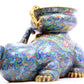 A pair of cloisonné elephant ornaments