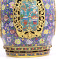 Pair of cloisonné 'Flower and Lion' pattern stools