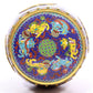 Pair of cloisonné 'Flower and Lion' pattern stools