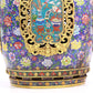 Pair of cloisonné 'Flower and Lion' pattern stools