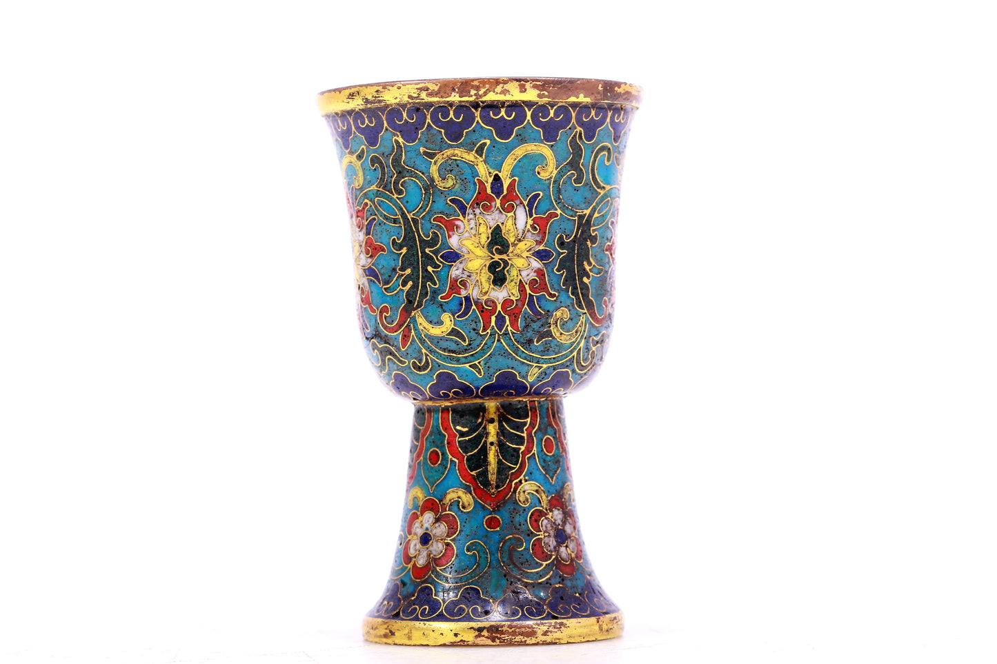 A Wonderful Cloisonne 'Scrolling Lotus' Cup