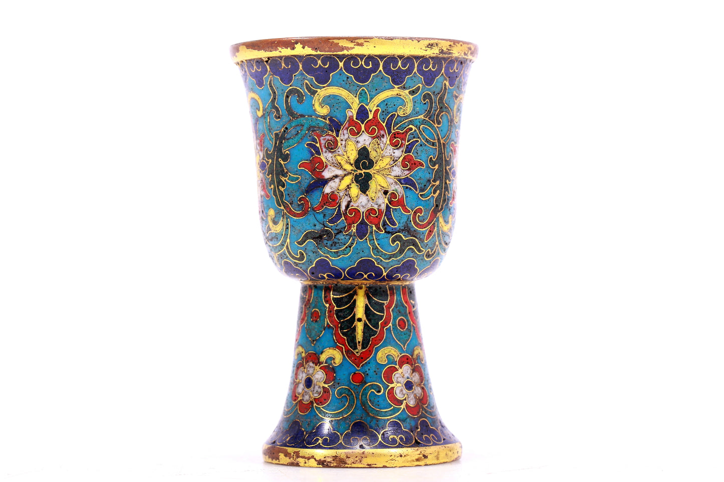 A Wonderful Cloisonne 'Scrolling Lotus' Cup