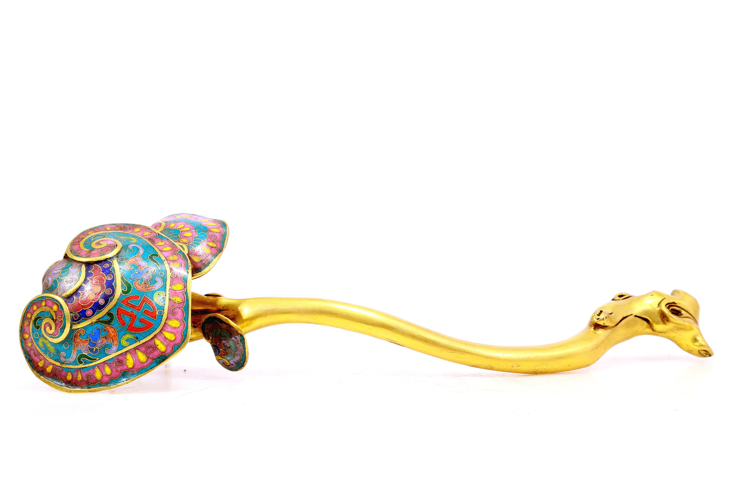 An Excellent Cloisonne 'Bat' Ruyi Scepter