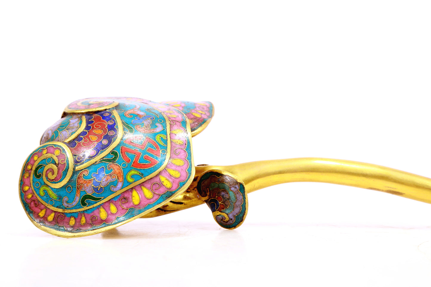 An Excellent Cloisonne 'Bat' Ruyi Scepter