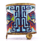 A Superb Cloisonne 'Taotie' Tripod Brush Pot