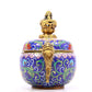 A cloisonné tangled lotus pattern dragon ear censer