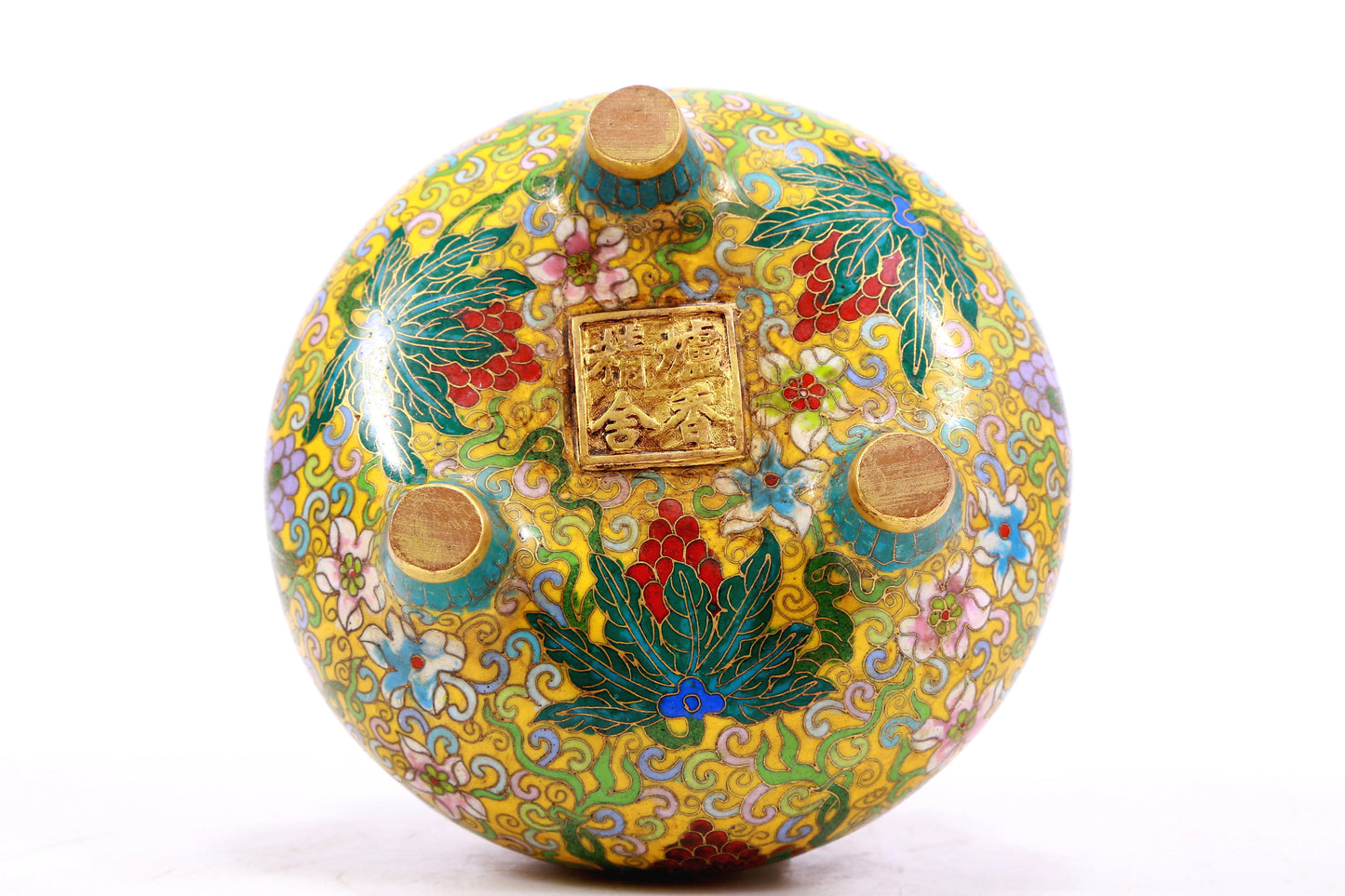 A Superb Cloisonne 'Grape' Tripod Censer