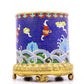 An Excellent Cloisonne 'Bat& Auspicious Cloud' Brush Pot