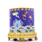 An Excellent Cloisonne 'Bat& Auspicious Cloud' Brush Pot