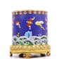 An Excellent Cloisonne 'Bat& Auspicious Cloud' Brush Pot